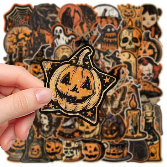 Autumn Halloween stickers (50 pcs)