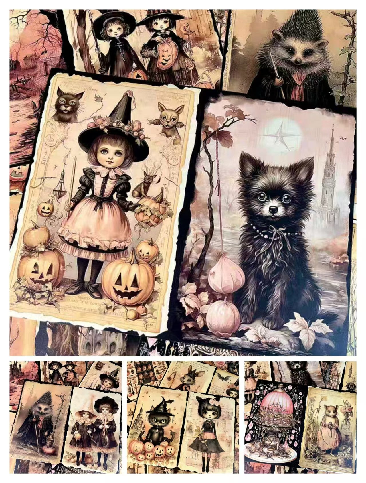 Autumn Halloween Dark Mystique journal supplies (paper packs)