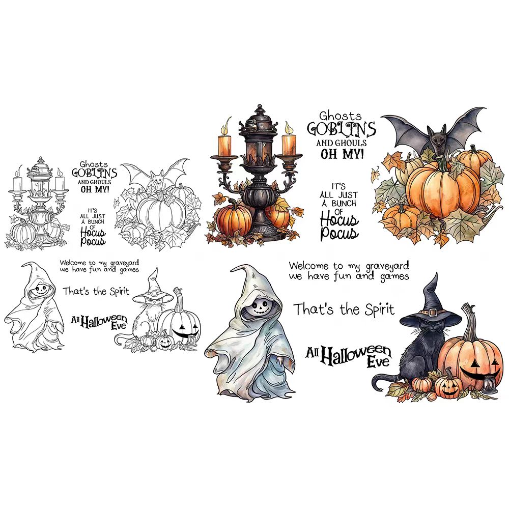 Autumn Halloween (clear stamp)