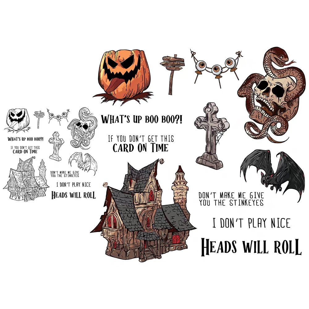 Autumn Halloween (clear stamp)