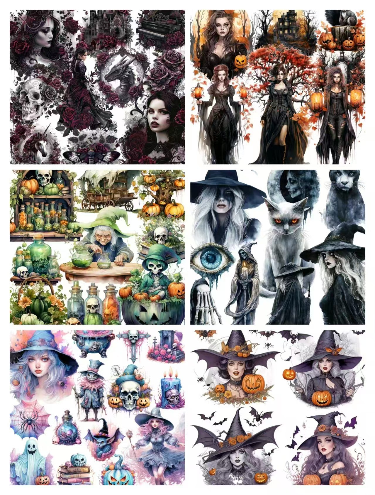 Autumn Halloween Dark Mystique journal supplies （stickers)