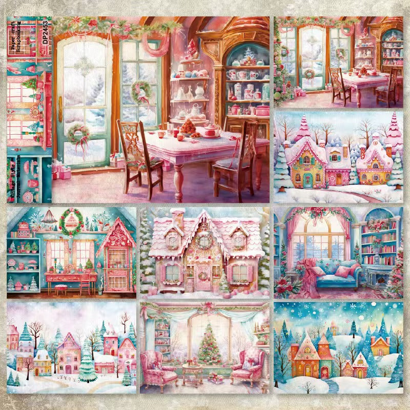 Christmas supplies (paper packs) A5:8pcs/pack