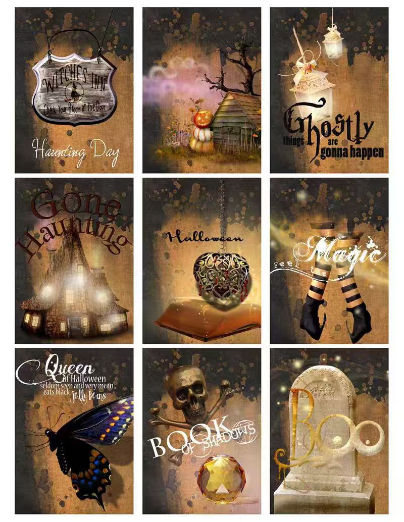 Autumn Halloween Dark Mystique journal supplies （stickers)