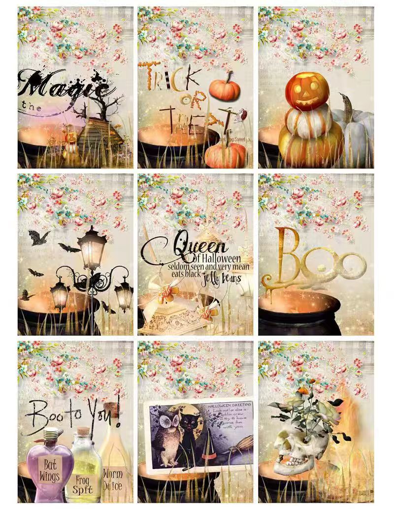 Autumn Halloween Dark Mystique journal supplies （stickers)