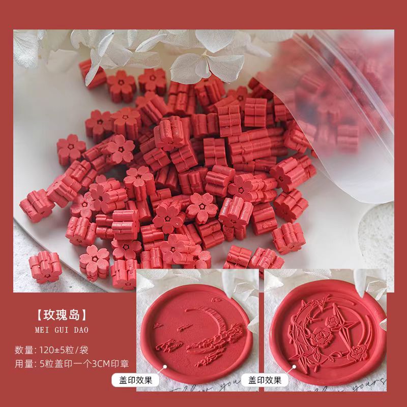 Sealing Wax Cherry blossoms Shape (about 120 capsules/pack)