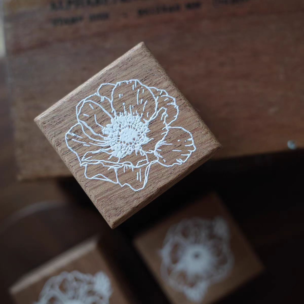 Wooden stamp (3cm*3cm)