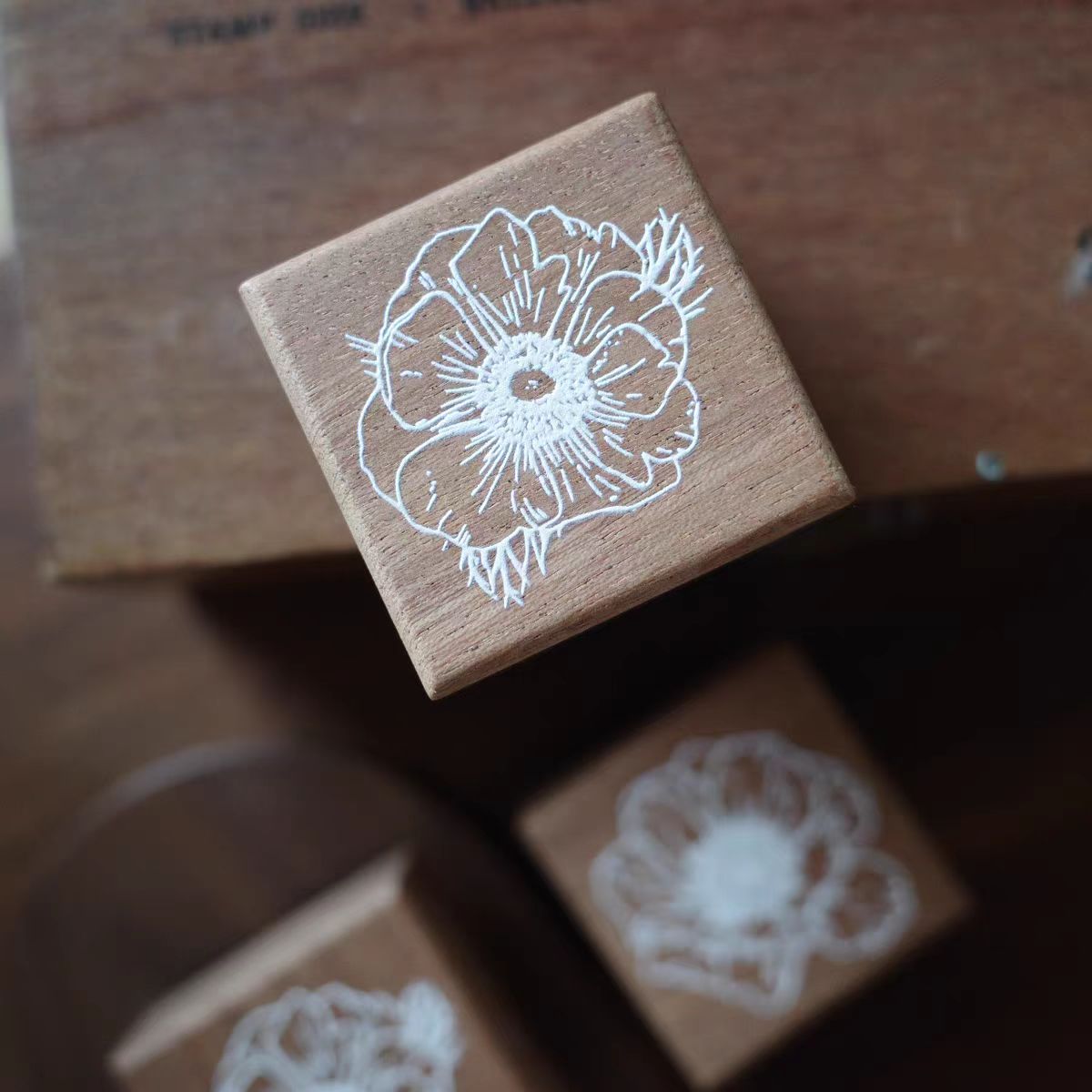 Wooden stamp (3cm*3cm)