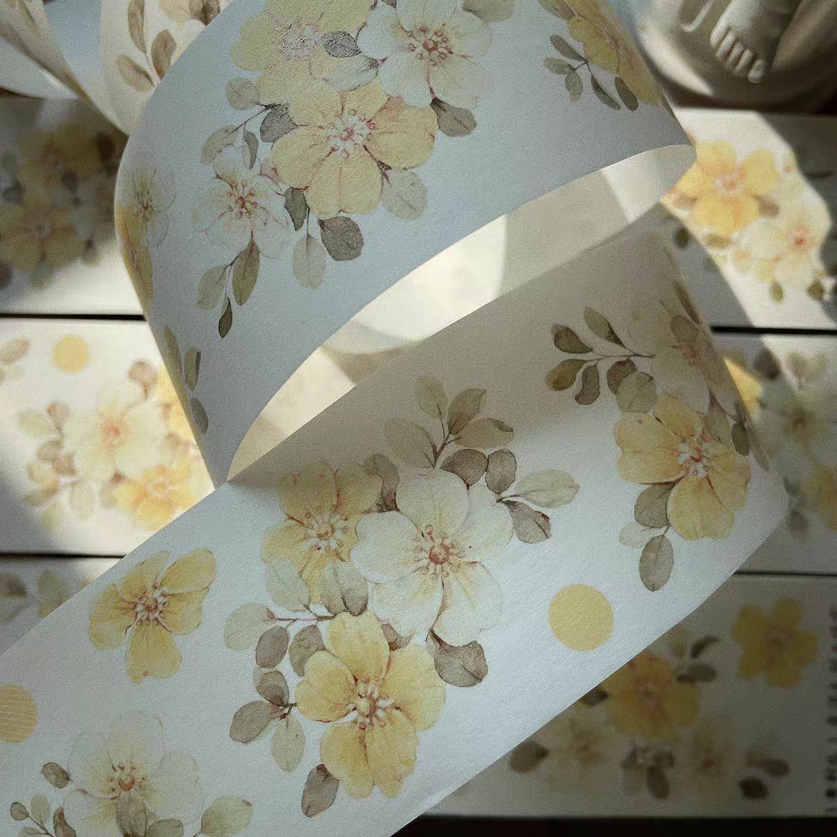 Journal tape (Yellow rose) 6 meters/roll