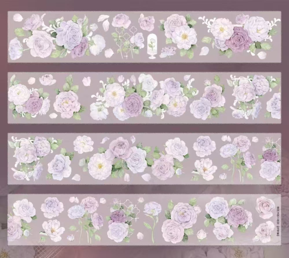 Journal tape (Purple flower) 5 meters/roll