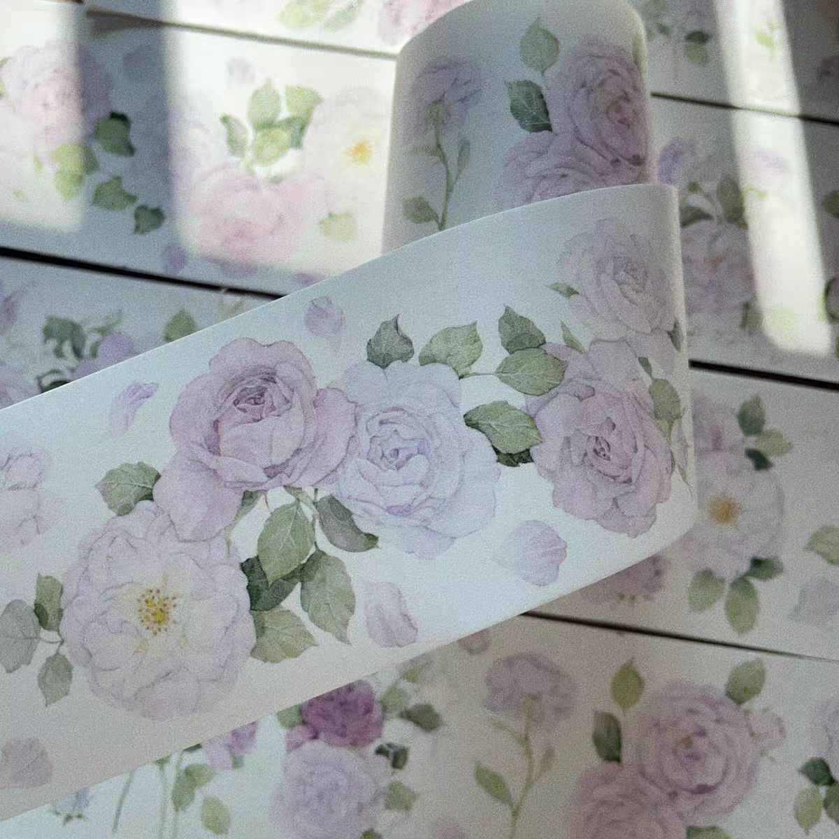 Journal tape (Purple flower) 5 meters/roll