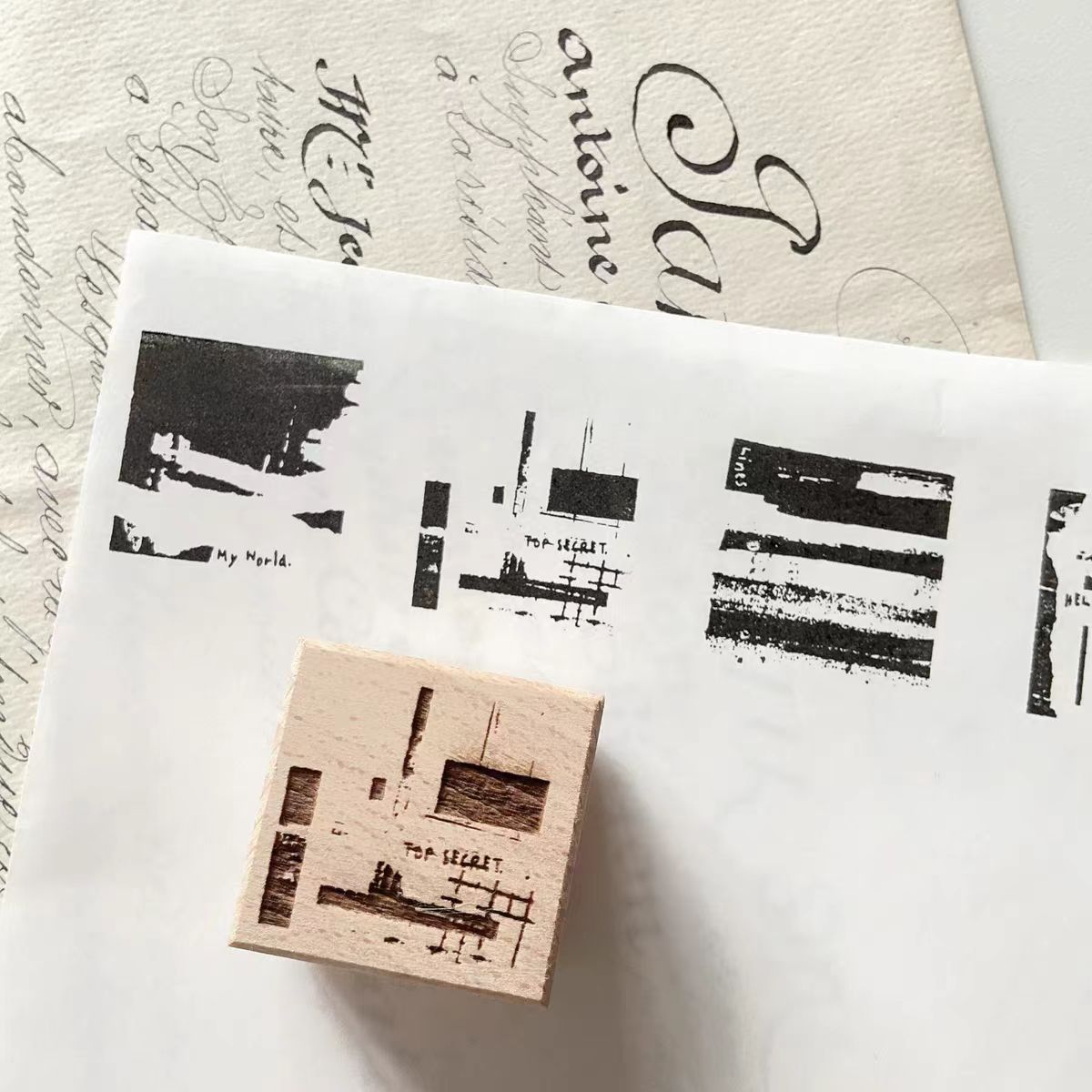 Wooden stamps (3.5cm*3.5cm)