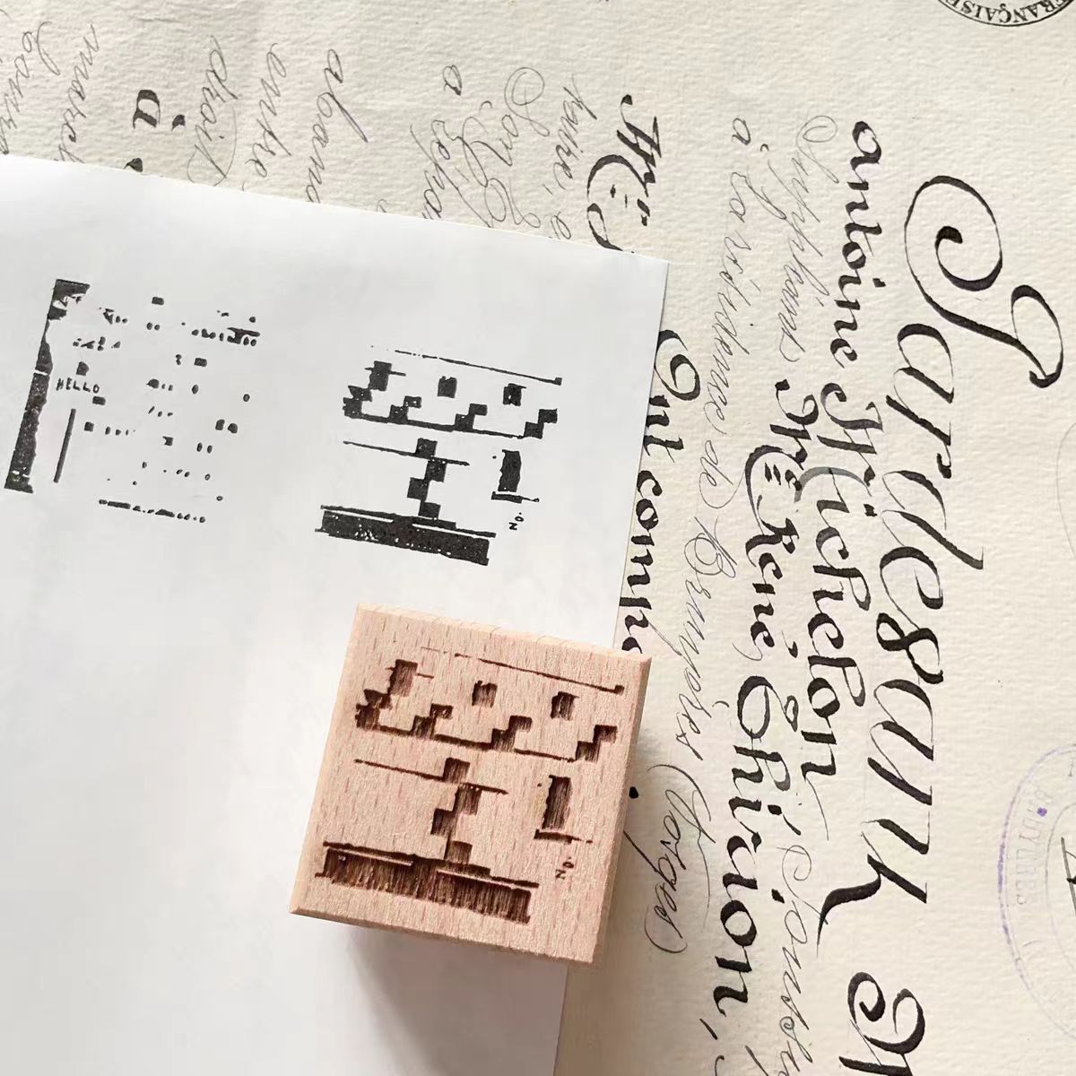 Wooden stamps (3.5cm*3.5cm)