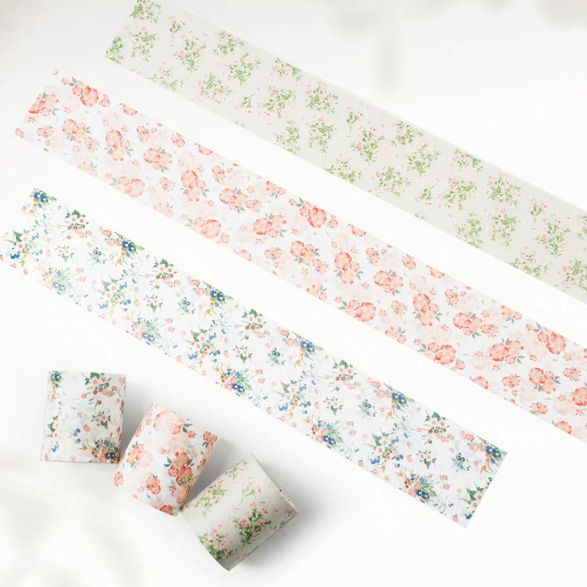 Journal washi tape (Flower) 3rolls/pack (5m/roll)