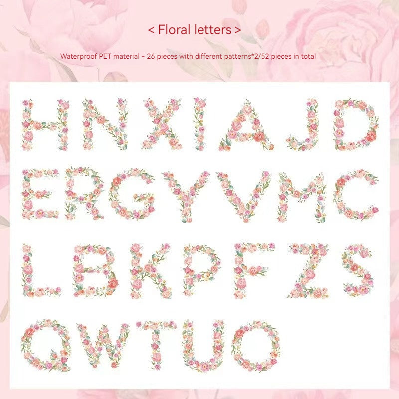 Journal Sticker Packs (26 English letters)