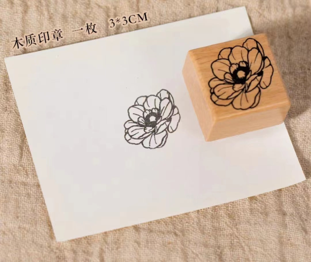 wooden seal （flower）