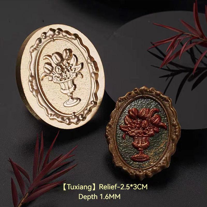 Wax Seal Head Embossed Frosted Sealing Wax Decorative Seal