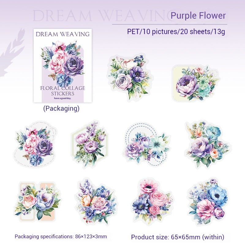 Journal Sticker Pack (PET Flowers Series)