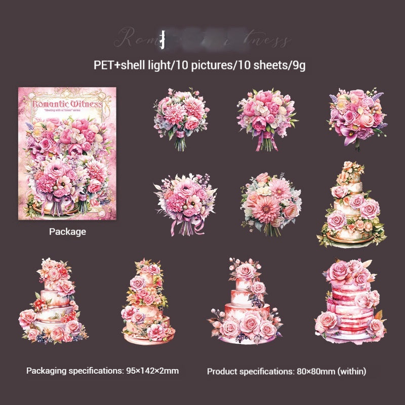 Journal Sticker Pack （Bouquet Cake Theme）