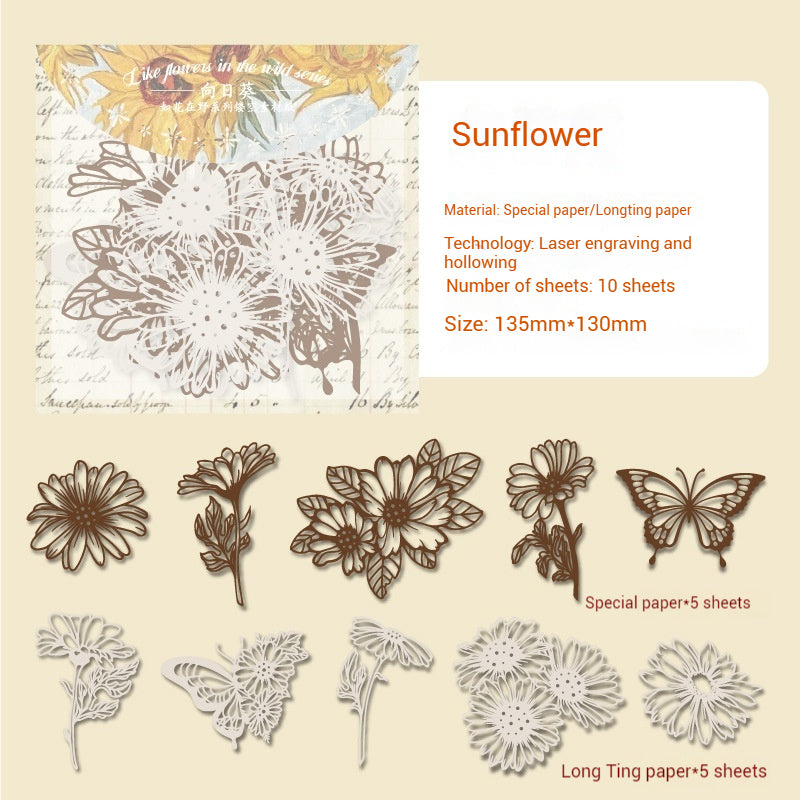 Journal Paper Pack (Flower--Hollow Series）