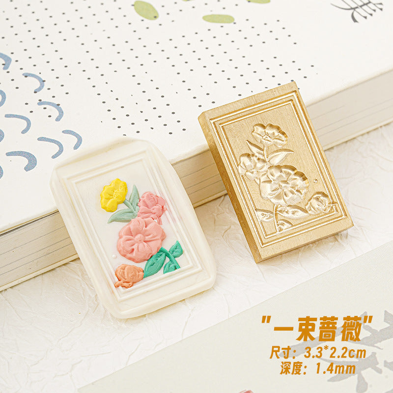 Embossed flower Seal DIY Decorative Stamps