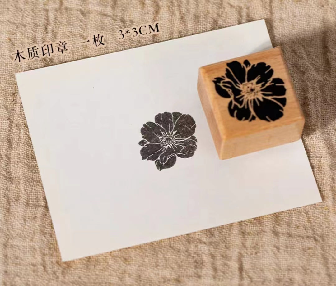 wooden seal （flower）