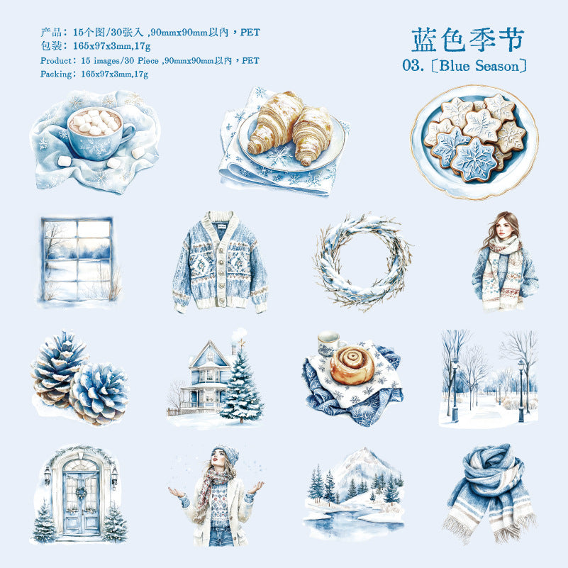 Journal PET sticker packs (Winter landscape)