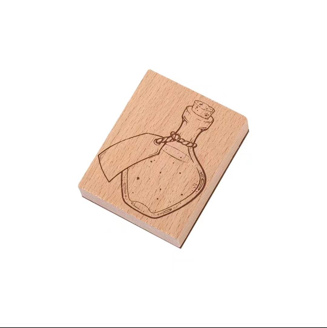 Wooden stamp （bottle pattern）