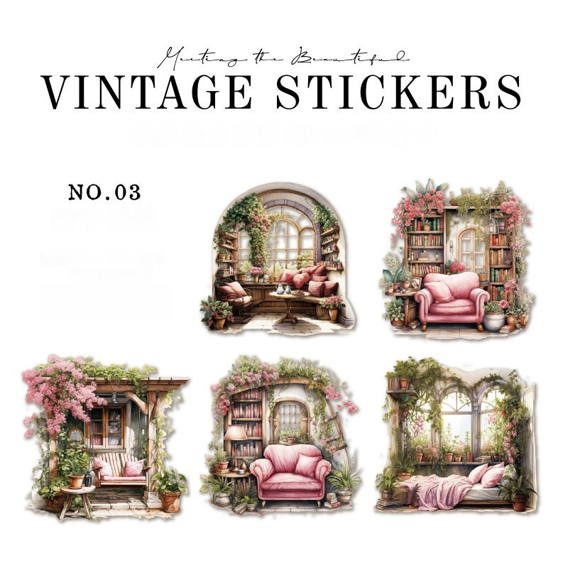 Journal Retro Stickers (Fragmentary Corner Series)