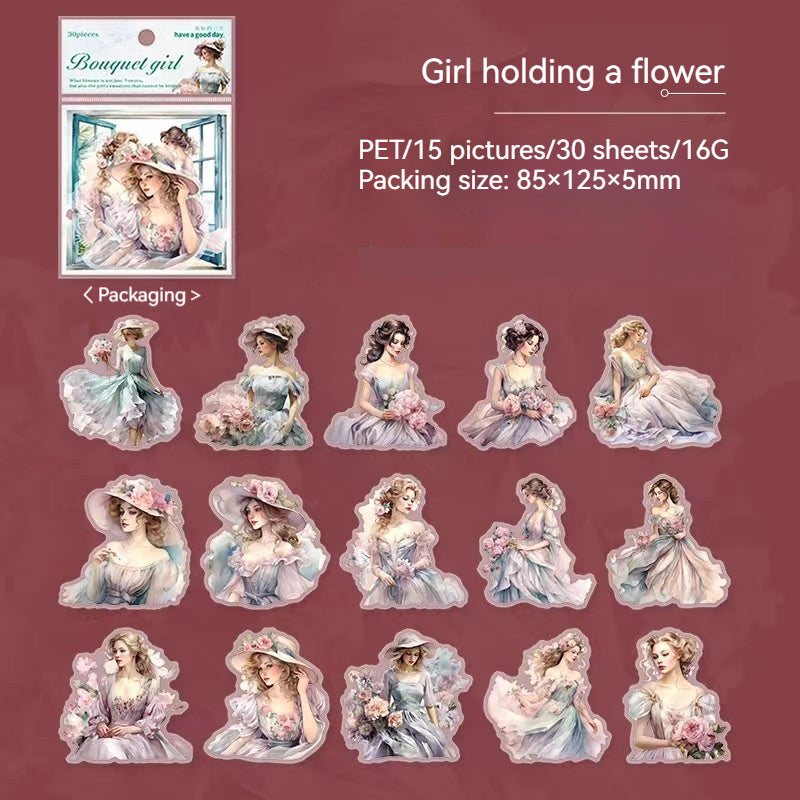 Sticker Packs (girl in bloom）