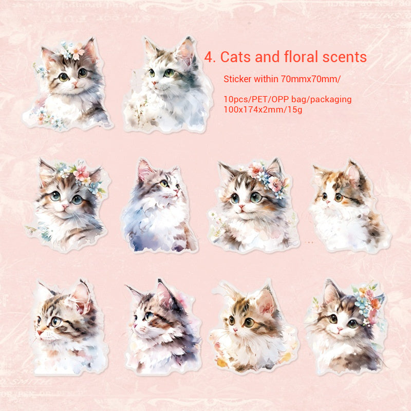 Journal Sticker Pack (PET Rabbit and Cats）