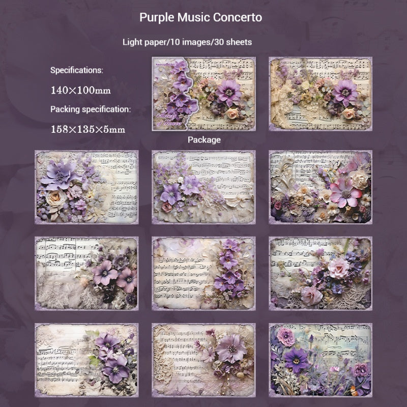 Journal Paper Pack (Flower Melody Theme）