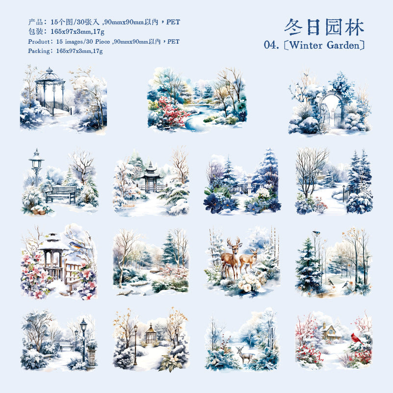 Journal PET sticker packs (Winter landscape)