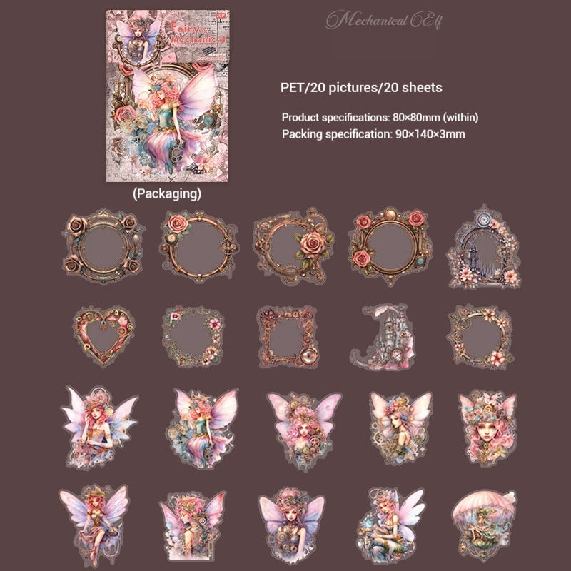 Journal Sticker Pack (Mechanical Elf Series Theme )