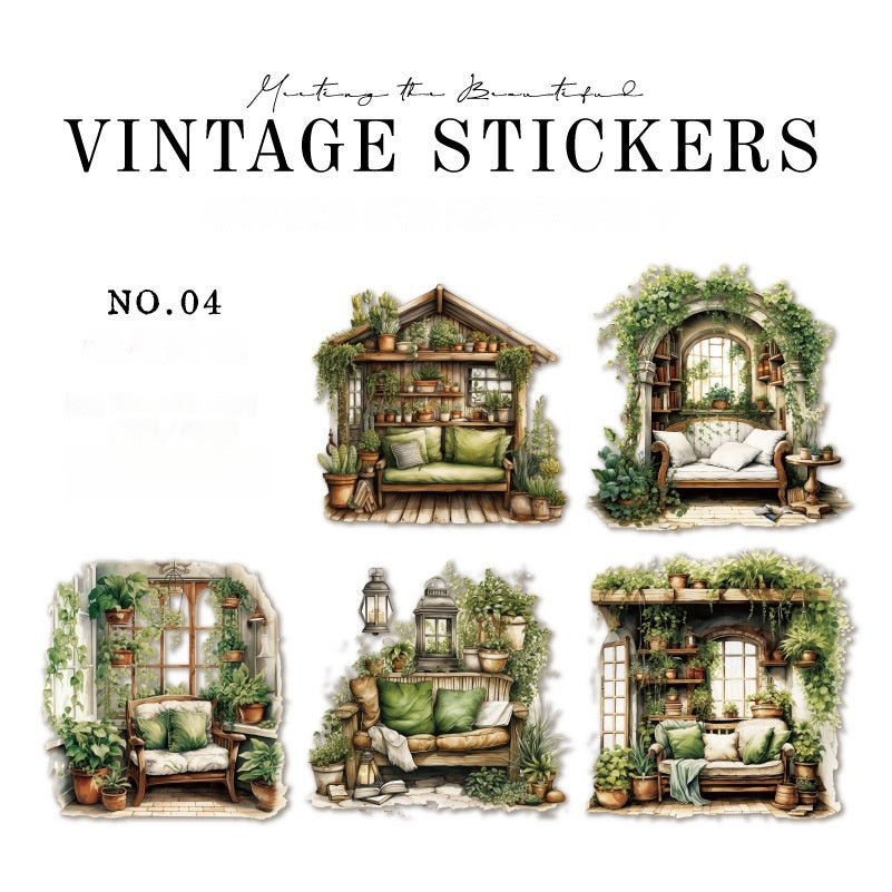 Journal Retro Stickers (Fragmentary Corner Series)