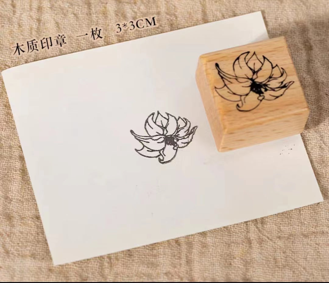 wooden seal （flower）