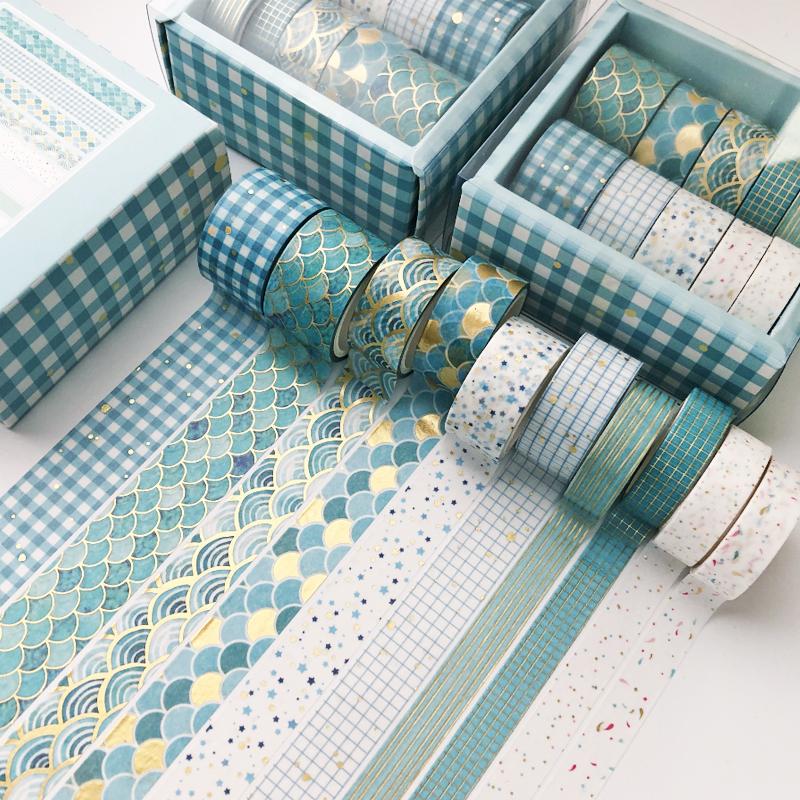 Gold Stamping Washi Tape （10 Pcs/Set ）