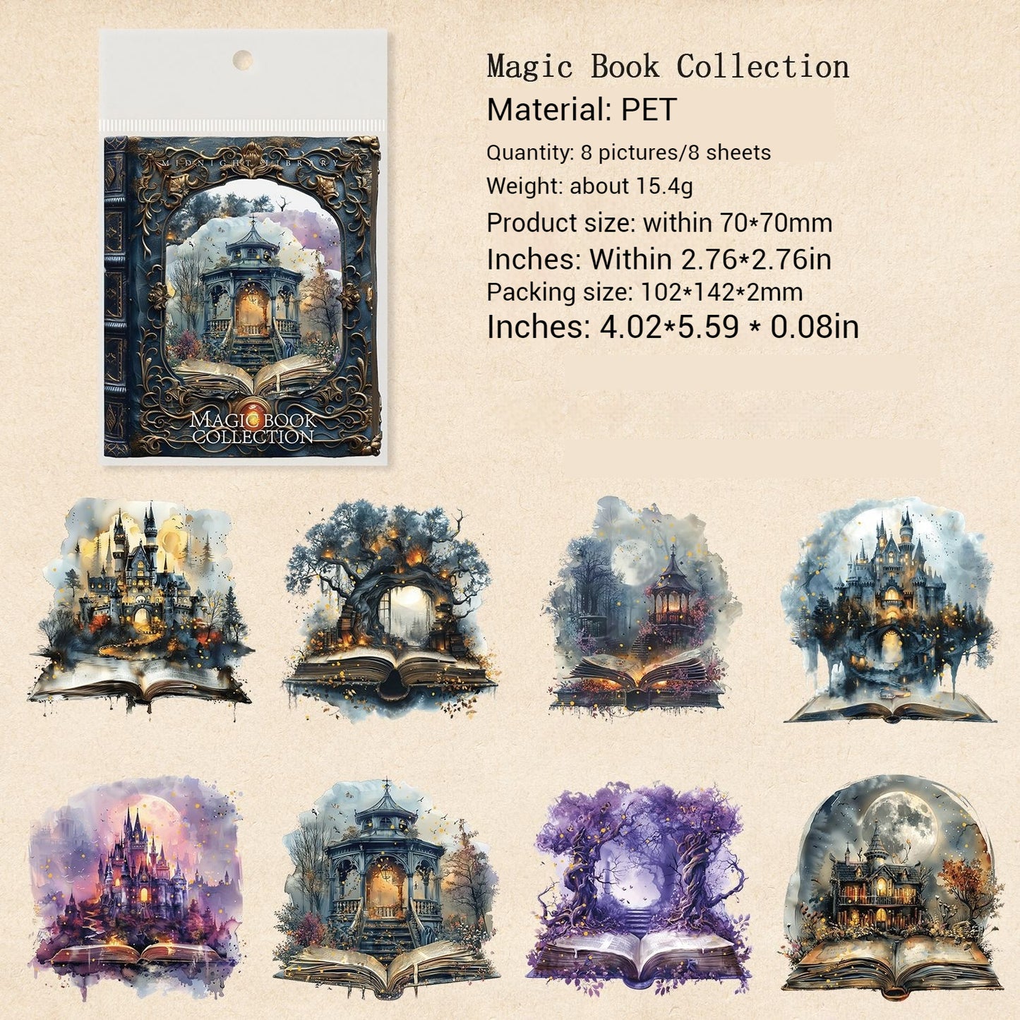 Journal Sticker Pack (Midnight Book Room)