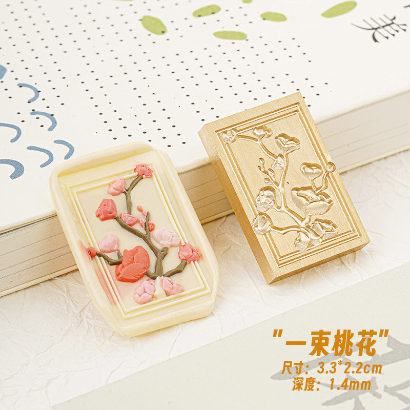 Embossed flower Seal DIY Decorative Stamps