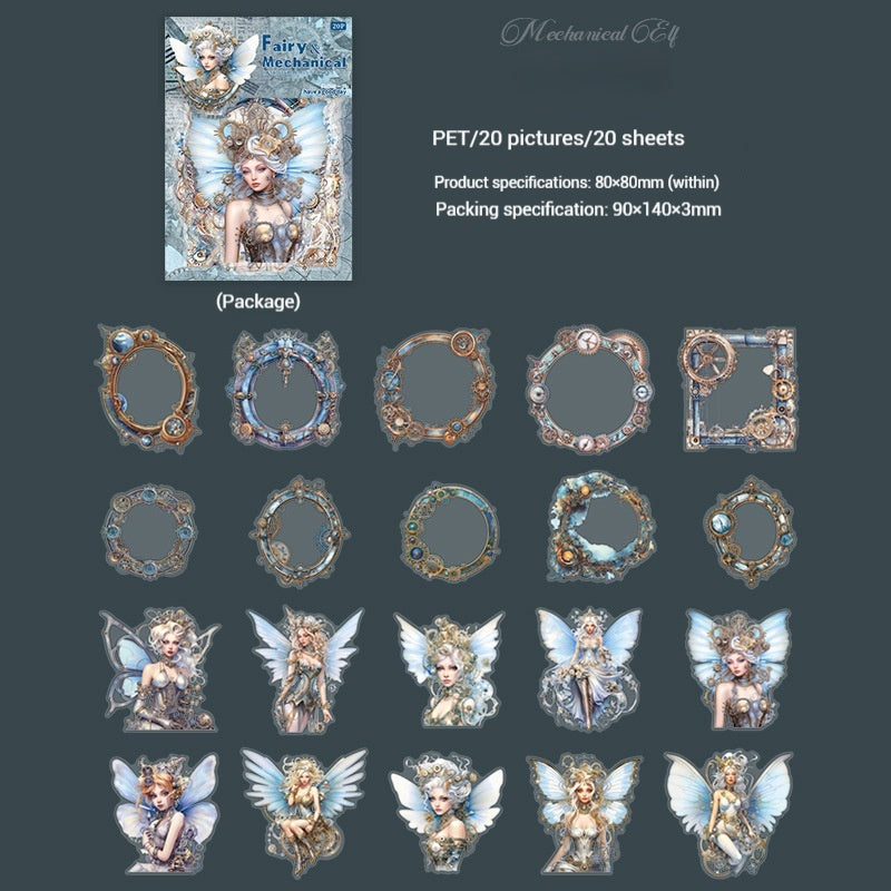 Journal Sticker Pack (Mechanical Elf Series Theme )