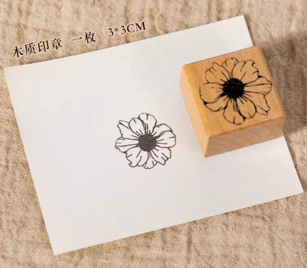 wooden seal （flower）