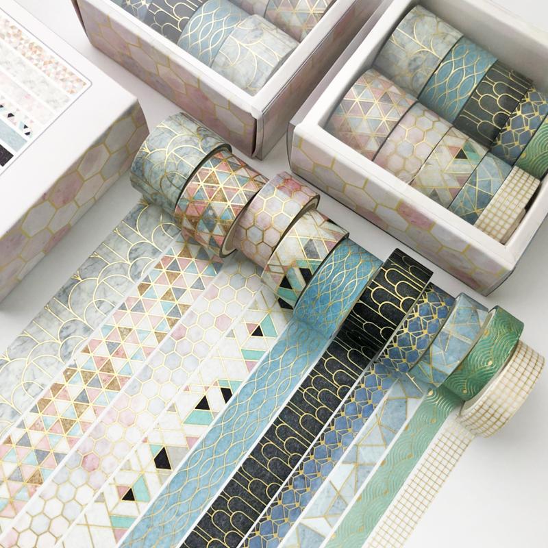 Gold Stamping Washi Tape （10 Pcs/Set ）