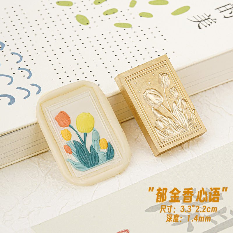 Embossed flower Seal DIY Decorative Stamps