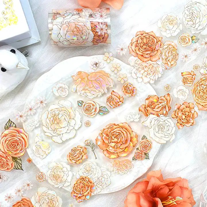 Flower PET tapes 200cm/roll (whole roll)