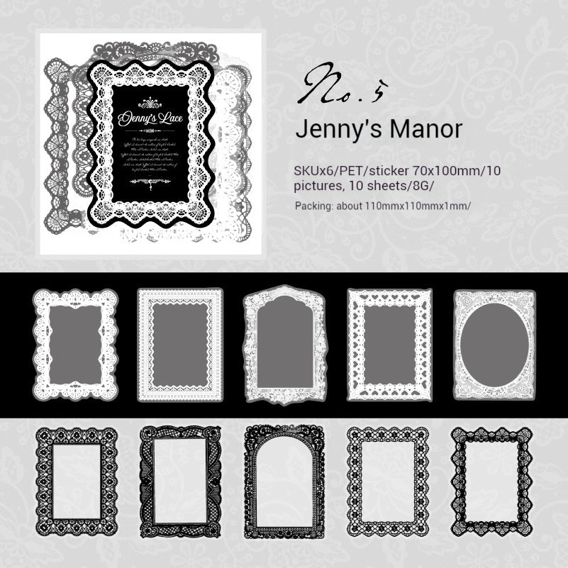 Journal Sticker Pack (PET Jenny's Lace）