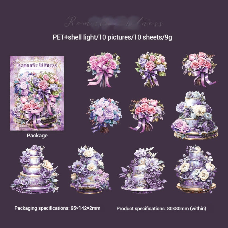 Journal Sticker Pack （Bouquet Cake Theme）