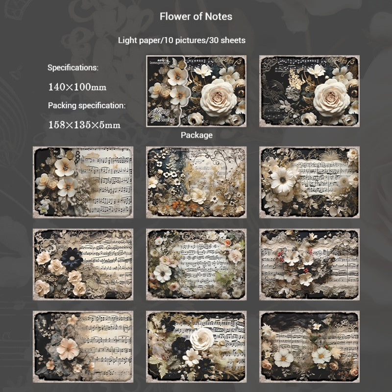 Journal Paper Pack (Flower Melody Theme）