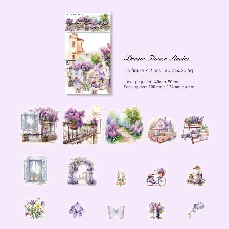 Journal Sticker Packs (garden view）