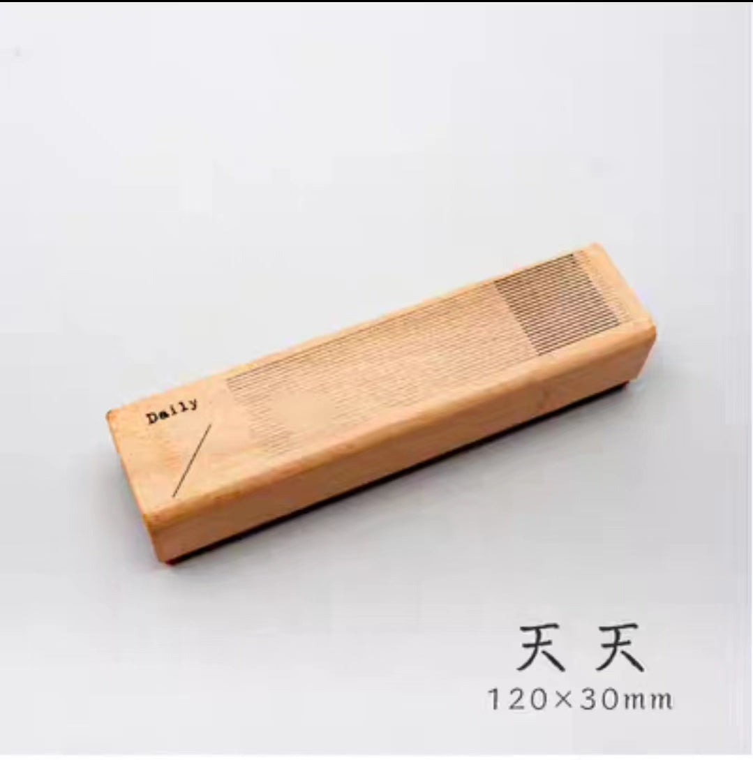 Border horizontal lines wooden seal