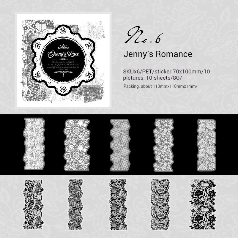 Journal Sticker Pack (PET Jenny's Lace）