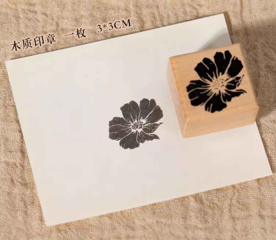 wooden seal （flower）